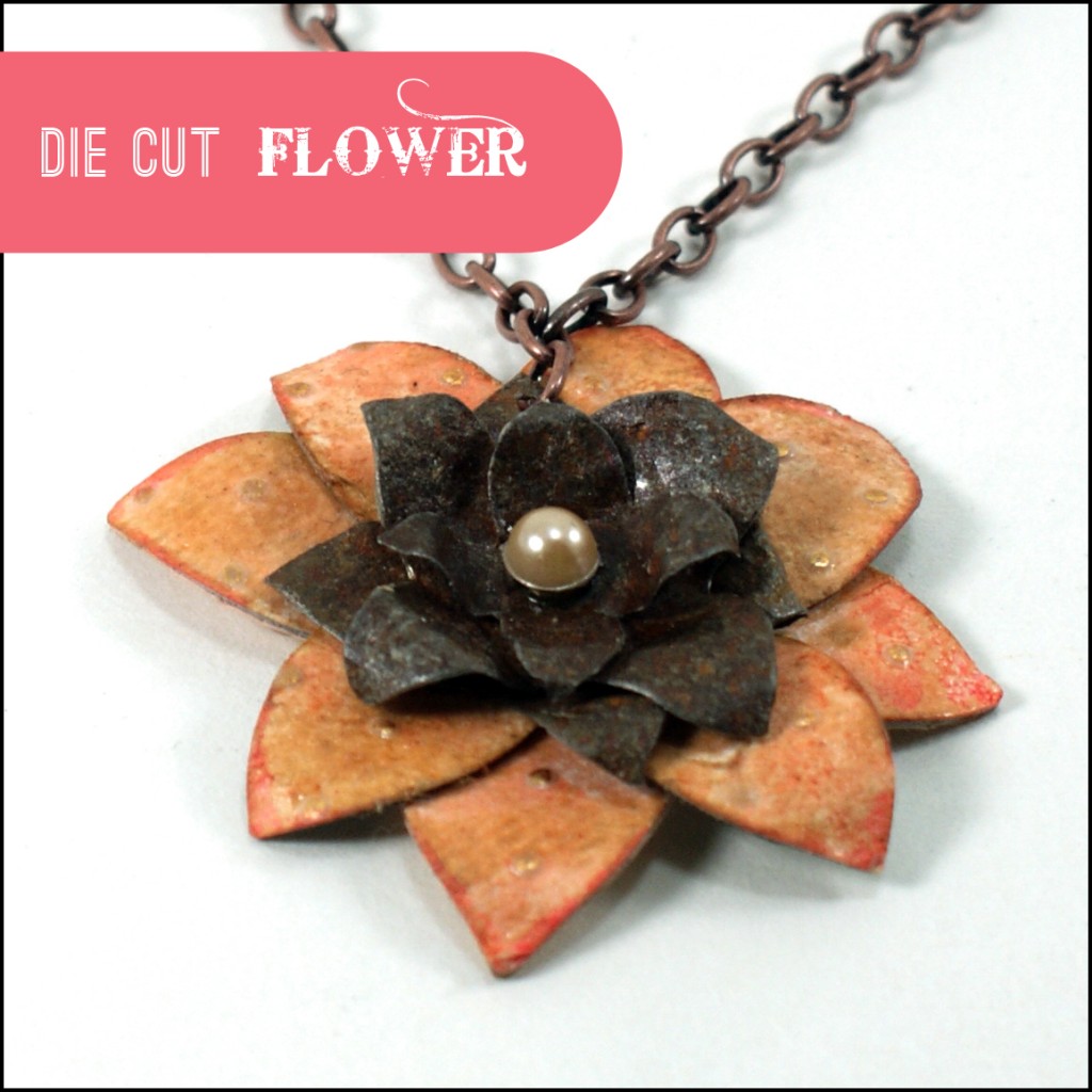 Die cut flower pendant