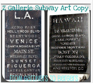 Z. Gallerie Subway art Knock off