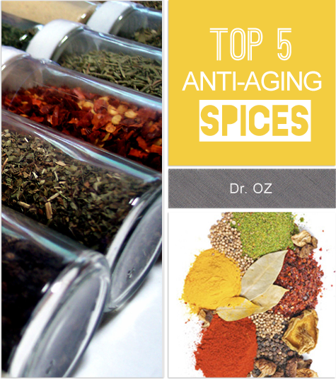 Dr. Oz Top 5 Anti-aging Spices
