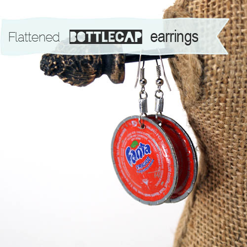 Bottlecap earrings