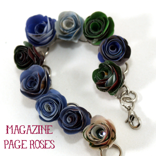 Magazine Page Rose Bracelet