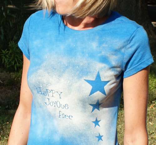 Stencil T-shirts with Bleach