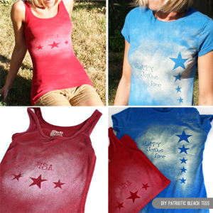 Stencil T-shirts with Bleach