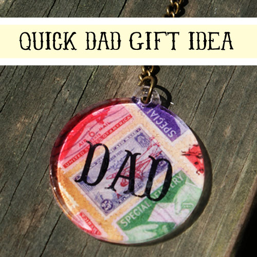 Mod Podge Dad Keychain Using Podgeable Paper and Shapes