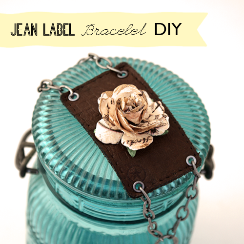 Upcycled Jean Label Bracelet