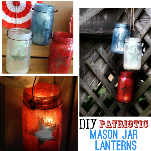Glittery Mason Jar Lanterns
