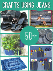 50+ projects to make using old jeans #recycledjeans #upcycle #repurpose