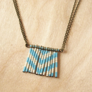 Chevron Beaded Pendant DIY