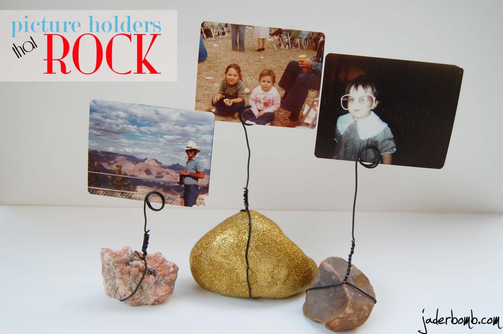 DIY Photo Holders From Rocks