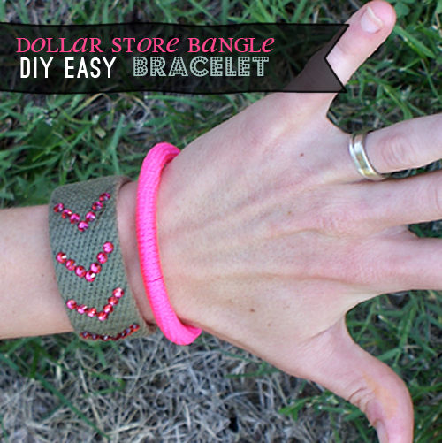 #Neon Dollar Store Craft Bangle Bracelet #diy at savedbylovecreations.com Dollar store bangle bracelet #neon #DIY #jewelry #crafts at savedbylovecreations.com