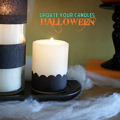Update your decor with these cheap, easy Halloween Candles at @savedbyloves