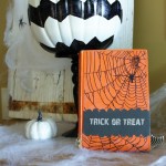 Scrapbooking Attitude Halloween Decor DIY at savedbylovecreations.com #ScrapAttitude #Halloween #Fall #Crafts