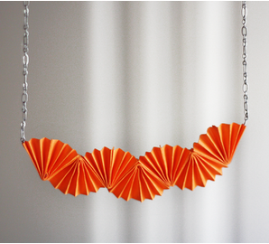 Orange Origami Necklace #DIY by How About Orange, featured at savedbylovecreations.com