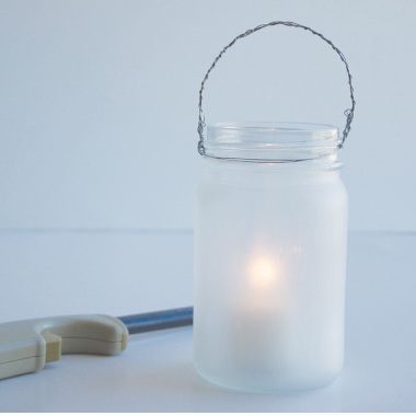 Mason Jar Frosted Lantern DIY by Make & Takes, featured at savedbylovecreations.com