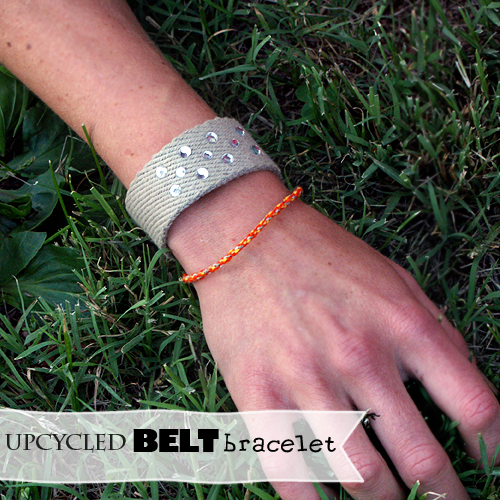 Upcycled Belt Bracelet with video tutorial from savedbylovecreations.com