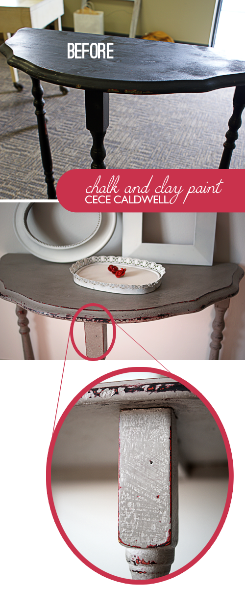 #CeceCaldwell Chalk and Clay Paint #DIY Table Makeover @bungalow47 @savedbyloves @cececaldwell