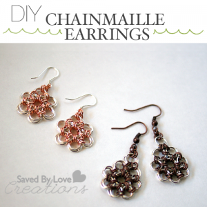 Chain Maille Earring Tutorial at @savedbyloves #Jewelry #DIY #Tutorials