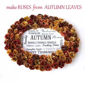 Make roses from leaves #sizzix #DIY #Fall @savedbyloves