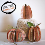 Make book page pumpkins @savedbyloves #papercraft #pumpkin #Halloween #Fal #DIY #upcycle