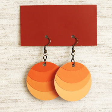 DIY Ombre Paint Chip Earrings by Minted Strawberry, featured @savedbyloves