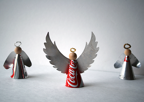 Make #Recycled Aluminum Can Angel Ornaments #ChristmasDecor #Upcycle @savedbyloves