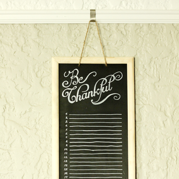 Make a Gratitude Chalkboard Calendar with Vanessa @ Crafts Unleashed, featured @savedbyloves