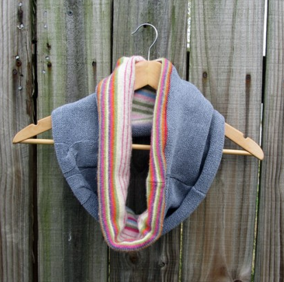 Make Upcycled Sweater Cowls with Steph at Stuff Step Does, featured @savedbyloves