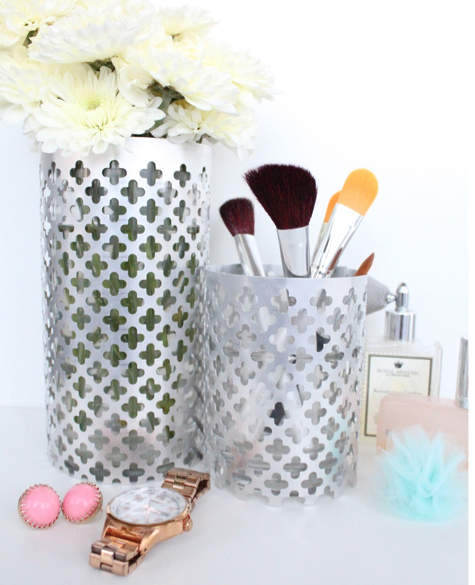 Make #DIY storage containers from decorative aluminum sheets by Sugar & Cloth, featured @savedbyloves