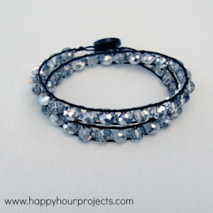 Double Wrap Bracelet DIY #HandmadeChristmasGift by Happy Hour Projects, featured @savedbyloves
