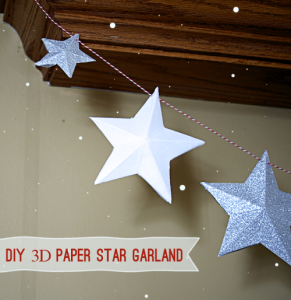 Make #DIY Paper Star #Garland for your #Holiday Decor @savedbyloves