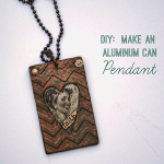 How to make an aluminum can embossed chevron pendant #Upcycle #DIY #Jewelry @savedbyloves