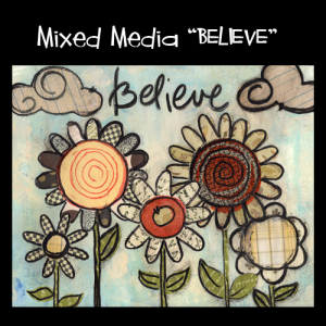 Mixed Media flower art by @savedbyloves