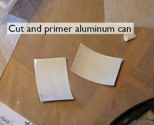 Cut aluminum can and primer