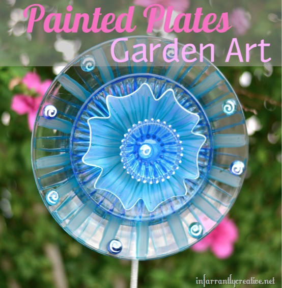 Infarrantly Creative dollar store plate to garden art