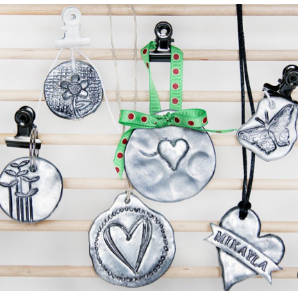  DIY Faux Pewter pendants using polymer clay by Crafts Unleashed, featured @savedbyloves
