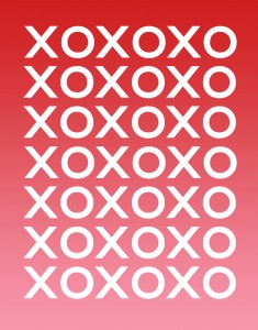 XOXO ombre free printable
