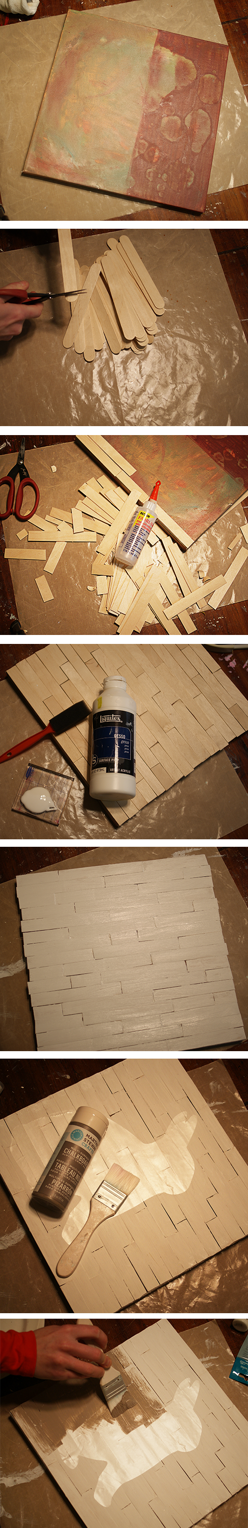 Easter decor tutorial Faux Wood Pallet canvas @savedbyloves