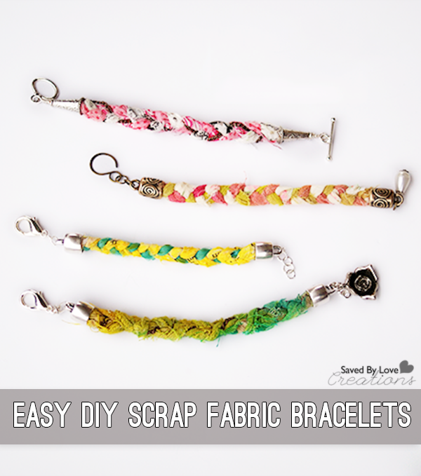 Easy DIY Scrap Fabric Bracelets