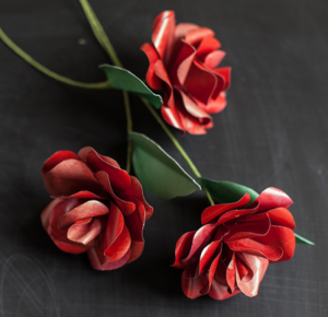 Printable Paper Rose template and DIY form Ellinee, featured @savedbyloves