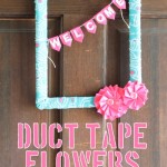duct tape flowers wreath