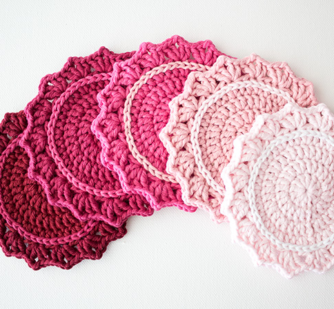 #Crochet Ombre Coasters by WInk, found at Craft Tuts+, @savedbyloves