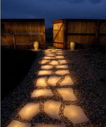 #DIY illuminated pathway with rocks and glow paint, @savedloves