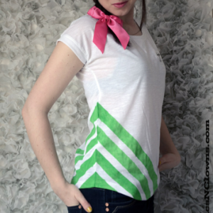 Old T Shirt Revamp with Chevron by Clones N Clowns, featured @savedbyloves