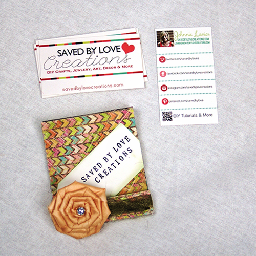 Craft blog business card design