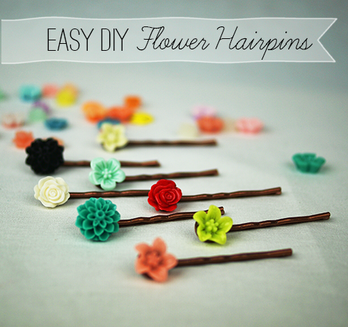 adorable, easy DIY flower hairpins @savedbyloves