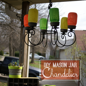 Mason Jar Chandelier with #MarthaStewart glow in the dark paint @savedbyloves