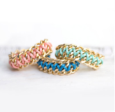 Chain and Cord Bracelet DIY from Katrinsine, featured @printabledecor1