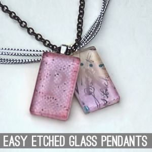 @savedbyloves DIY Etched Glass Tile Pendant #MarthaStewartCrafts #mothersday