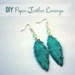  How to Make Paper Feather Earrings @savedbyloves