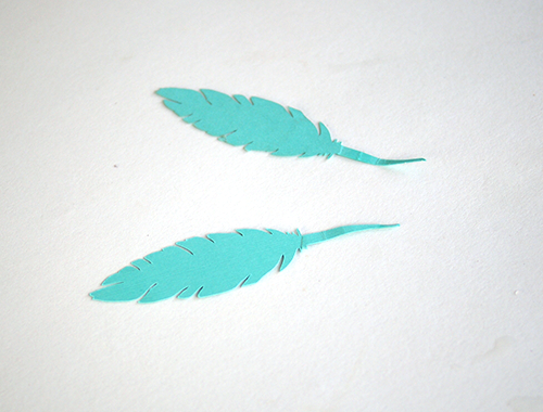 Die Cut Paper Feathers